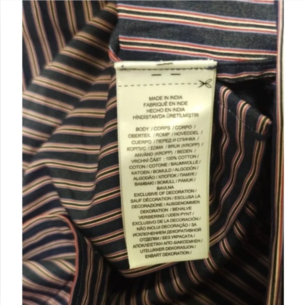 Ralph Lauren size 3XL Striped Button Down Dress Shirt with Beaded Crest - Picture 7 of 7